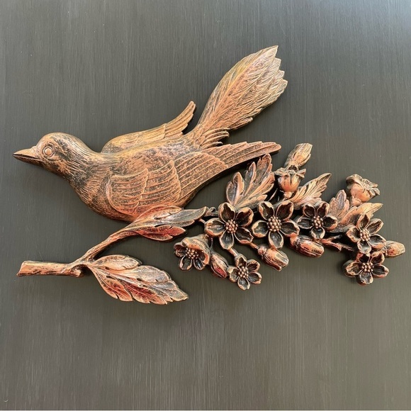 Set of 2 MCM Vintage Dart Syroco Birds on Dogwood Branches - Picture 3 of 11